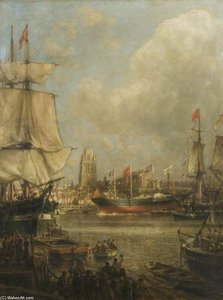 The Launch Of The 'great Western' — Arthur Wilde Parsons