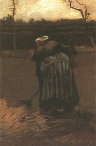 Peasant Woman Digging 3 — Vincent Van Gogh, Post-impressionism