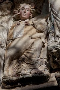 Saint Luke, Central Arch, Portico Of Glory — Master Mateo, Romanesque