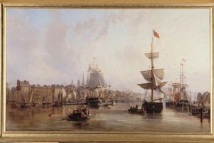 Le port de Rouen en 1855