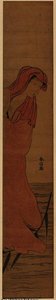 Parody Of Bodhidharma Crossing The River On A Reed — Suzuki Harunobu, Ukiyo-e