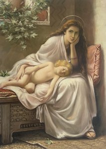 But Mary Kept All These Things And Pondered Them In Her Heart - Alice Havers — Alice Mary Havers, Romanticism