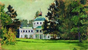 House In The Park — Борис Кустодиев, Impressionism