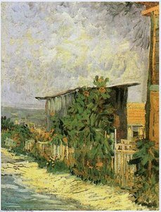 Montmartre Path With Sunflowers — Vincent Willem Van Gogh, Post-impressionism