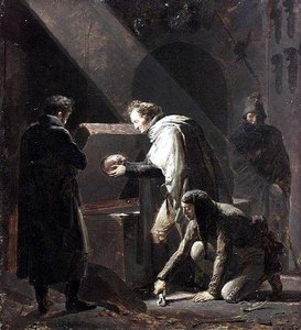 Vivant Denon replaçant dans leur tombeau les restes du Cid et de Chimène