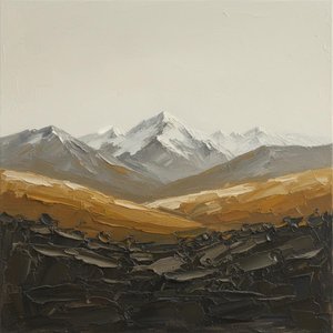 Monolith of Ochre and Shadow: A Singular Monument to Silent Alpine Solitude