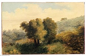 Environs Du Lac De Nemi Les Trois Arbres — Pierre De Valenciennes, Romanticism