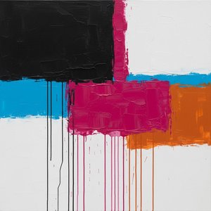 Monumental Strata Of Gravity: A Singular Study In Chromatic Tension And Fluid Form — Christian Noiret, Contemporary Abstract