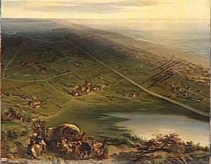 PLAN DE LA BATAILLE DES DUNES.14 JUIN 1658