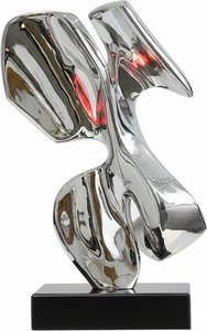 Silver Wings Sculpture – Art Deco Metal And Resin Accent, Art Deco