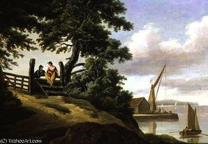 Lovers By A Gate — John Thomas Serres