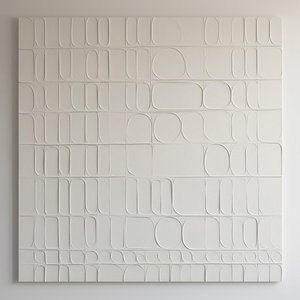 Ritmos De Alabastro Monolíticos: Un Estudio Escultórico En Relieve Geométrico Sereno — David Moreau, Minimalismo Suave