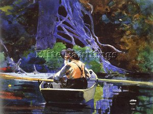The Andirondak Guide, Watercolor Over Graphite, — Winslow Homer, American Romanticism