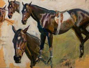Studies of a Brown Mare for 'Unsaddling Enclosure, Epsom'