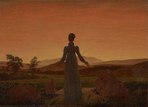 Woman In Front Of Setting Sun — Friedrich Caspar David, Romantic Landscape
