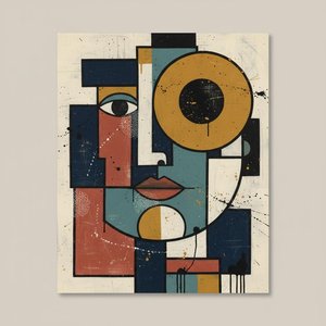 Fragmented Echoes Of An Ochre Moon In A Mosaic Of Timeless Geometry