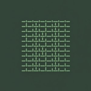 Serene Lattice Of Sage: A Meditative Study In Monochromatic Geometric Harmony — Laurent Vionnet, Minimalist Art