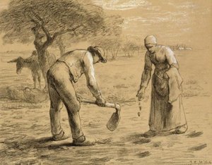 Bauern Pflanzen Kartoffeln — Jean-françois Millet