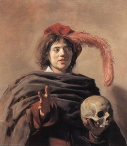 Young Man With A Skull (vanitas) — फ्रांस हाल्स प्रथम, Dutch Golden Age