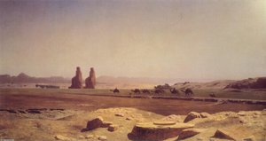 A View Of The Plain Of Thebes In Upper Egypt — Jean-léon Gérôme, Romanticism