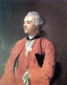 Portrait Of Jacques Cazotte — ジャン＝バティスト・ペローノー, Rococo Pastel Portraiture