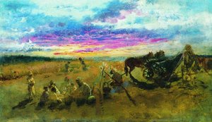 Campfire. Kachanovka — Konstantin Yegorovich Makovsky