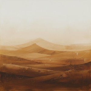 Ephemeral Horizons: A Study In Sepia Dunes And Atmospheric Recession.