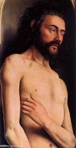 The Ghent Altarpiece Adam (detail - ) — ヤン・ファン・エイク