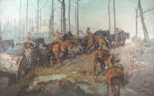 Bringing up the ammunition, Flanders, Autumn 1917