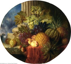 Still Life with Pineapple and Grapes