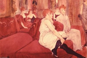 In The Salon In The Rue Des Moulins (11) — Comte Henri Marie Raymond De Toulouse-lautrec-monfa, Post-impressionism