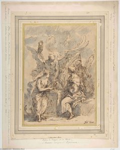Allegory With Figures Of Hope, Time, And Death — Sebastiano Ricci, Baroque