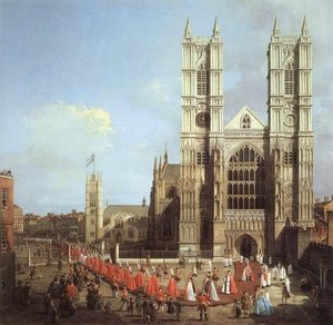 Westminster Abbey, With A Procession Of Knights Of The Bath — Каналетто