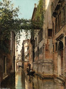 A Venetian Canal - — Antonietta Brandeis, Impressionism