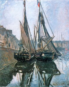Fishing Boats At Honfleur — Claude Monet, Impressionism