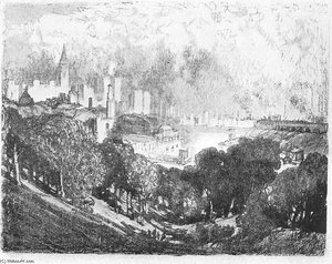 Philadelphia From Belmont — Joseph Pennell