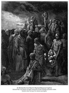 Richard I The Lionheart Massacres Captives In Reprisal — Paul Gustave Doré, Romanticism
