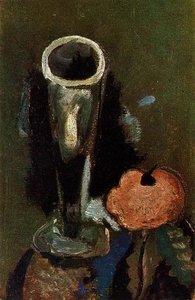 Glass And Apple — Georges Braque, Cubist Expressionism