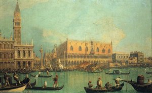 The Doge's Palace With The Piazza Di San Marco — Giovanni Antonio Canal, Baroque