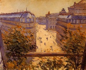 Rue Halevy, Balcony View — Caillebotte Gusztáv, Impressionism