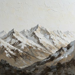 Monolithic Echoes Of A Silent Peak In Sculptural Monochrome Impasto — David Moreau, Plaster & Texture Art