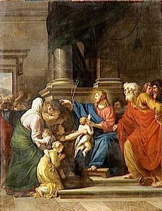 JESUS APPELANT A LUI LES PETITS ENFANTS