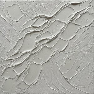 Flujo Monolítico De Blanco Escultórico: Un Estudio Singular Del Movimiento En Impasto — David Moreau, Plaster & Texture Art