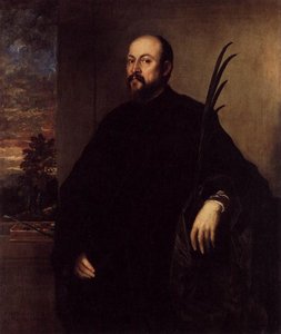 Portrait Of A Man With A Palm — Tiziano Vecellio, Renaissance
