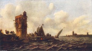 A View On The Maas Near Dordrecht — Jan Van Goyen, Dutch Golden Age Landscape