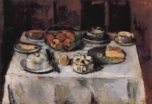 German Gedeckter Tisch, Stilleben — Anton Faistauer