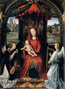 Madonna Enthroned With Child And Two Angels — Ханс Мемлинг, Early Netherlandish Painting