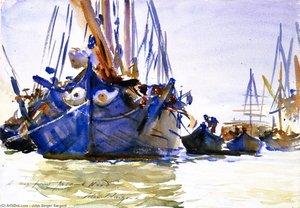 Sailing Vessels At Anchor