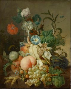 Still Life With Flowers And Fruit, Jan Evert Morel (i), 1800 - 1808 — Jan Evert Morel, Baroque