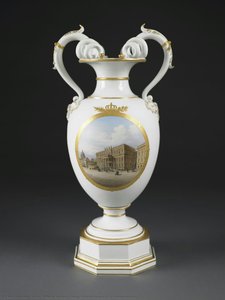 Vase (Urbino-Vase mit Schlangenhenkel)